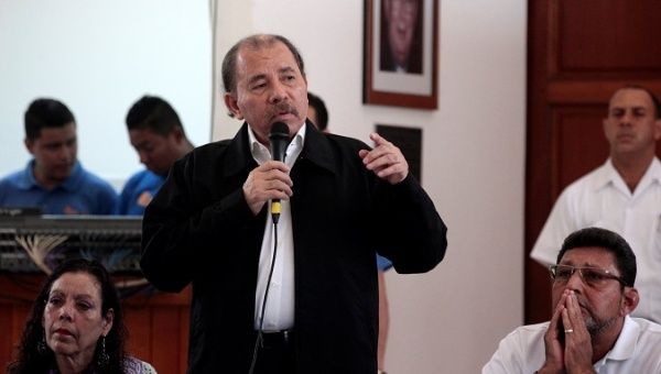 Nicaraguan President Daniel Ortega, whose removal from office has been called for by certain opposition groups.