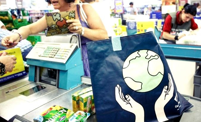 China is aggressively promoting discontinuation of the use of plastic bags.