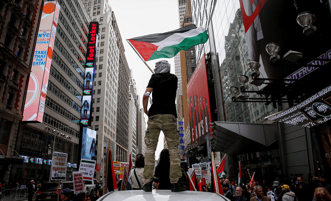 Pro-Palestinian rally in NYC during the Great March of Return in Gaza.