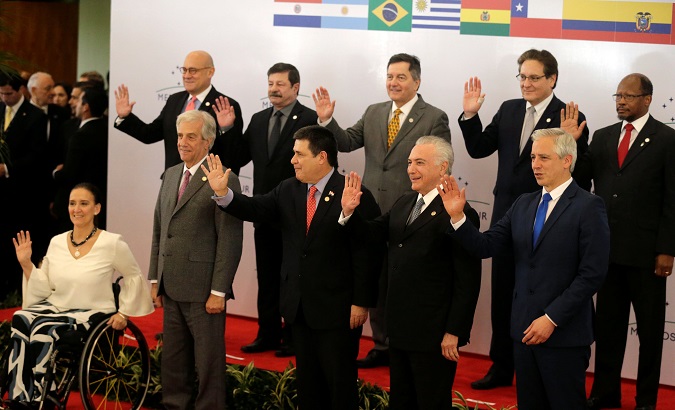 Mercosur leaders at the annual summit in Luque, Paraguay.