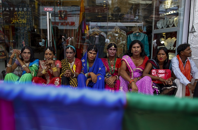 Nepal’s Blue Diamond Society were behind the nation’s first pride parade in 2001. Masks are worn to prevent any residual discrimination from homophobic communities. The parades usually coincides with the Gaijatra festival which commemorates the passing of friends of that year.