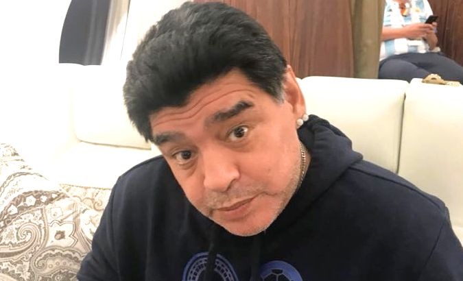 Maradona, the one-time feared marksman, hosts teleSUR's #DeLaManoDelDiez World Cup soccer show.