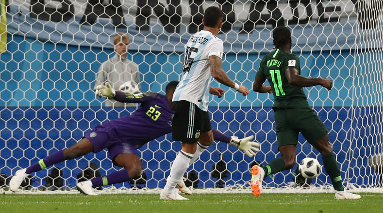 El gol marcado por el argentino Marcos Rojo a Nigeria aun es celebrado por los fanáticos argentinos 