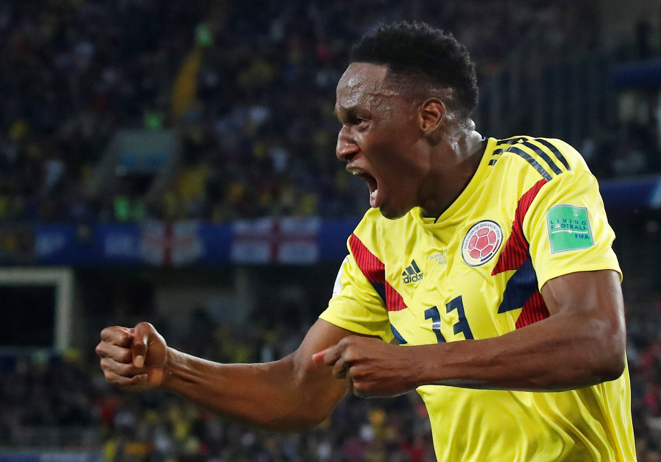 El colombiano Yerry Mina es uno de los jugadores que acaba de batir récord en la copa mundial de Rusia 2018