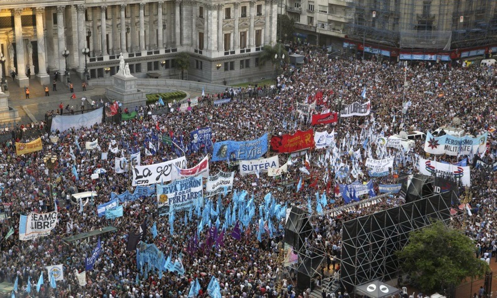 En los últimos meses, las marchas contra el Gobierno de Macri se han acrecentado. En la foto, la concentración del pasado 21 de febrero.