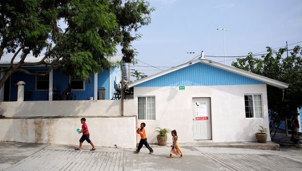 Honduran migrant children at the Senda de Vida migrant shelter in Reynosa, Tamaulipas state, Mexico, June 2018.