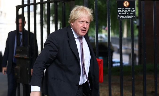Britain's Secretary of State for Foreign and Commonwealth Affairs Boris Johnson arrives at 10 Downing Street in London, Britain, July 3, 2018.