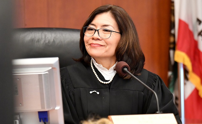 San Francisco Superior Court Judge Suzanne Ramos Bolanos announces the start of the Monsanto trial in San Francisco, California, U.S., July, 09, 2018.