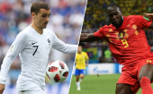 The first 2018 World Cup semifinal match is between France and Belgium.