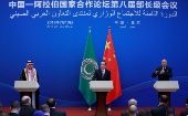 En su discurso en el foro, el presidente chino Xi Jinping llamó a la unidad del Oriente Medio e instó por resolver las diferencias que los dividen.