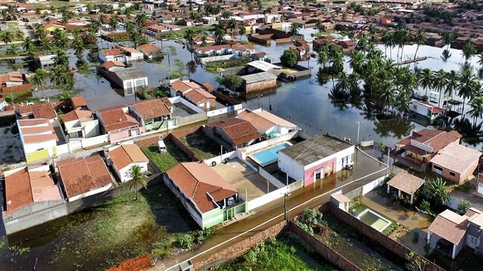 Más de 60 viviendas se han visto afectadas por las fuertes lluvias al nordeste de Brasil.