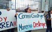 Desde que se dictara su pedido de prisión preventiva, Correa recibió múltiples muestra de apoyo de la ciudadanía de Ecuador.