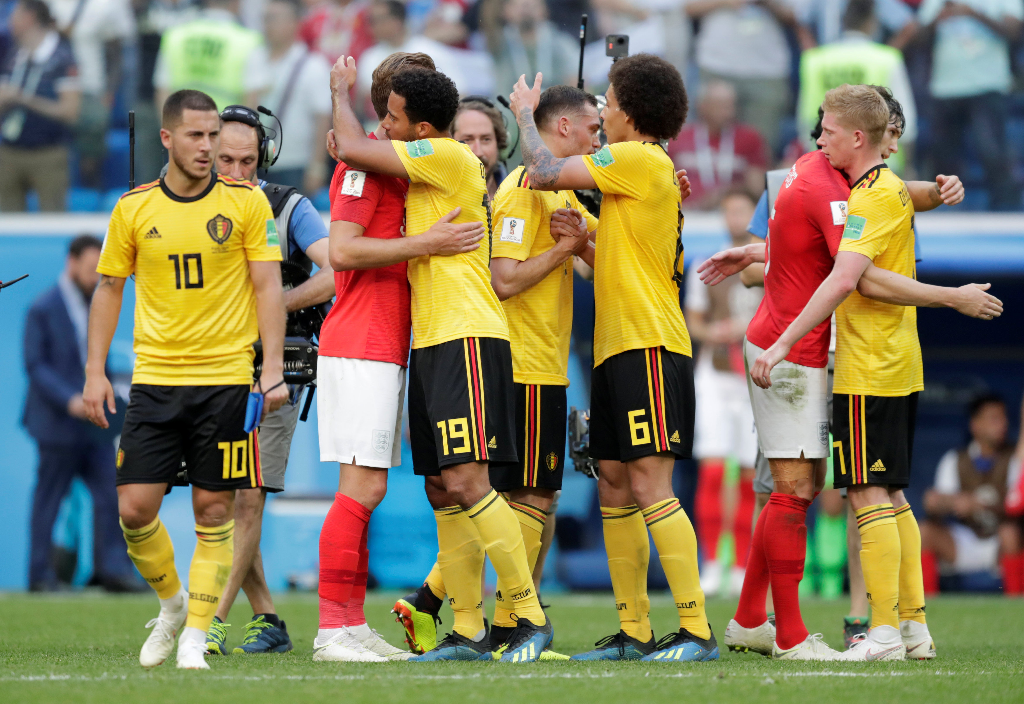 Los belgas y los ingleses se midieron en el estado de San Petersburgo para el partido 63 del Mundial.
