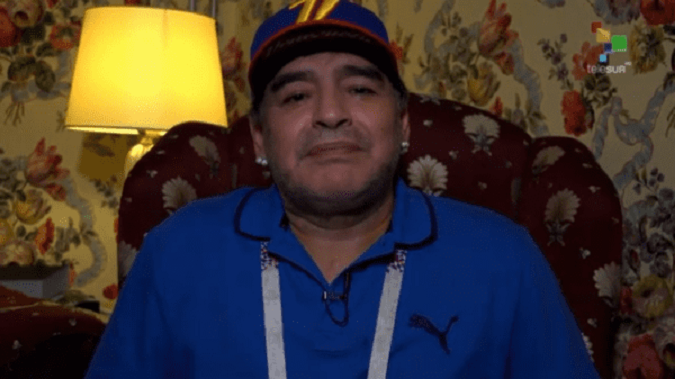 Diego Armando Maradona met with Palestinian Authority (PA) chairman Mahmoud Abbas on Sunday.