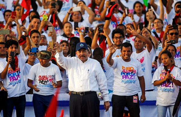 Nicaragua's President Daniel Ortega marks the 39th anniversary of the Sandinista victory over President Somoza.