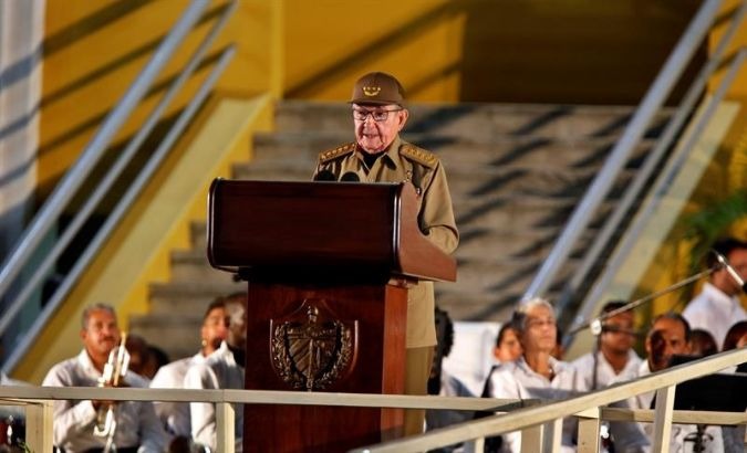 Raul Castro speaks on the occasion of the 65th anniversary of the assault on the Moncada barracks.