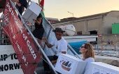La ONG Rumbo a Gaza convocó a actos de protesta por lo que calificó como "un acto de piratería de Israel".