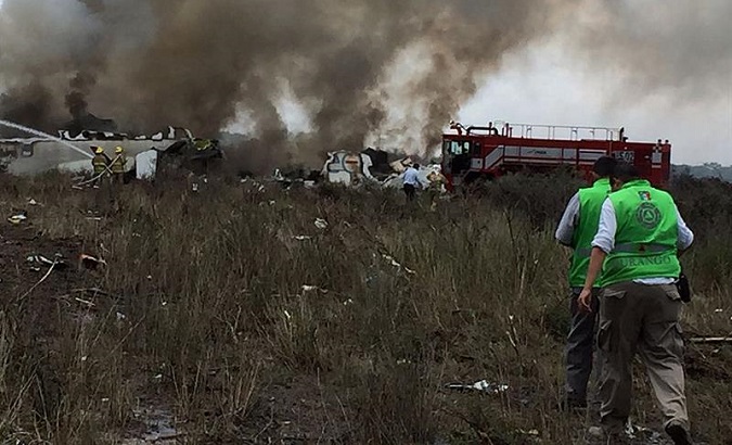 Plane crash site in Durango, Mexico. The number of victims is till unknown. July 31, 2018