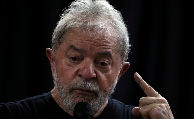 Former Brazilian President Luiz Inacio Lula da Silva at his book launch event in Sao Paulo, Brazil, March 2018.