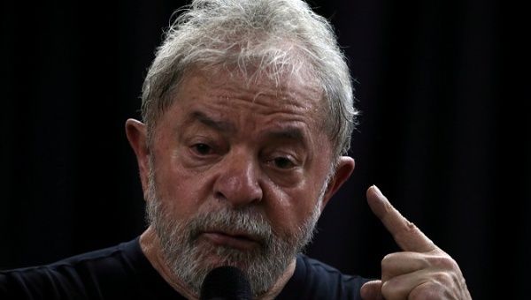  Former Brazilian President Luiz Inacio Lula da Silva speaks at his book launch event in Sao Paulo, Brazil March 16, 2018.