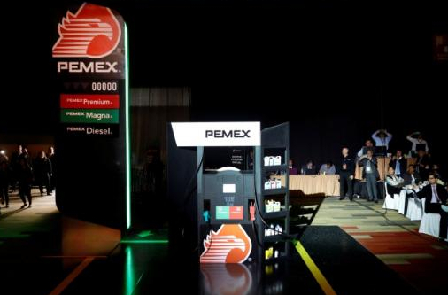 A new image for Pemex gas stations is presented during the launch of a new franchise and commercial strategy by Pemex, in Mexico. August 2017