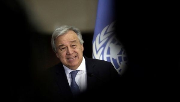 U.N. Secretary-General Antonio Guterres laid out four options to protect Palestinians living under Israeli occupation.