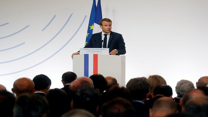 El presidente Macron apuesta por la reestructuración de la defensa europea.