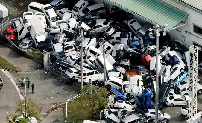 Typhoon Jebi hit western Japan, the strongest storm to hit the Island in 25 years.