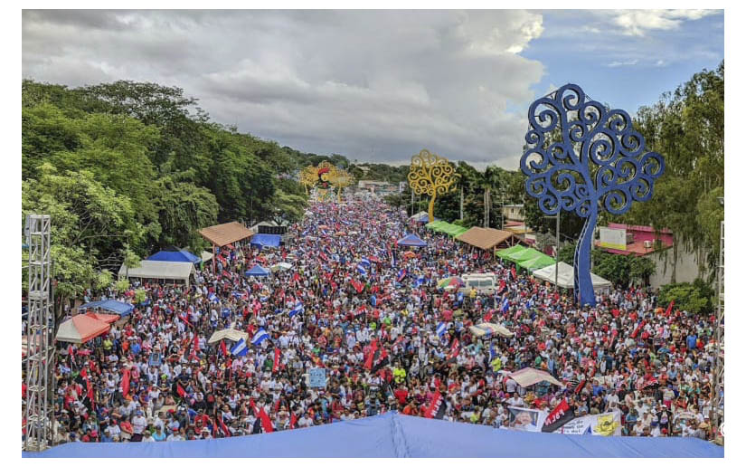 Desde el pasado sábado miles de nicaragüenses se han concentrado en las principales calles del país en respaldo al presidente Daniel Ortega.