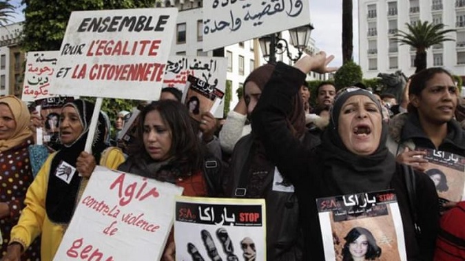 Moroccan women often hold rallies to protest against violence towards women.