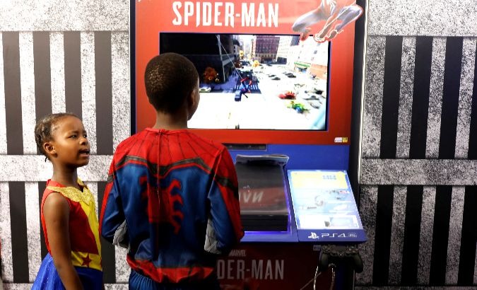 On Friday, costumed patrons played video games and shopped for merchandise in a convention center north of Johannesburg.