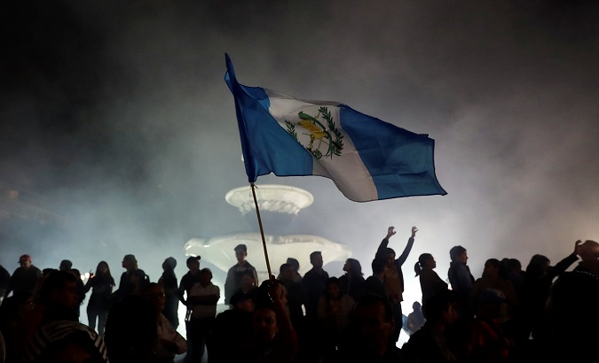 Guatemalans demonstrated against political corruption as president Morales in investigated by Congress.