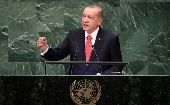 Recep Tayyip Erdogan y su delegación abandonó momentáneamente la sede de los debates en la ONU durante la intervención de su par estadounidense. 