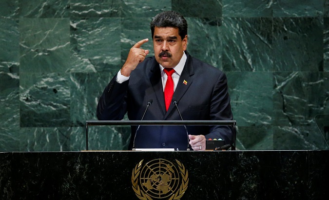 Venezuela's President Nicolas Maduro addresses the 73rd session of the United Nations General Assembly at U.N. headquarters in New York, U.S., Sept. 26, 2018.