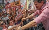 Fernando Haddad cuenta con el 25 por ciento del respaldo ciudadano para la primera vuelta electoral en Brasil. 