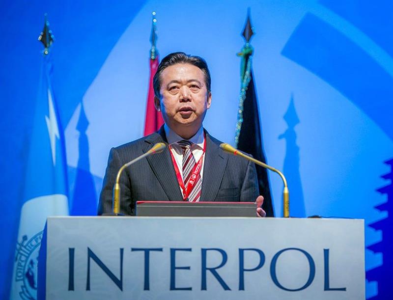 Meng Hogwei asumió la presidencia de la organización policial en 2016.