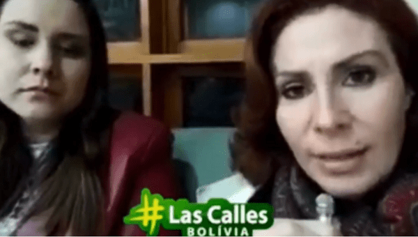 Maria Anelin Suarez, spokeswoman for Las Calles Bolivia and Brazilian LPS politician Carla Zambelli say they'll march in Bolivia's Oct. 10 anti-Morales demonstration