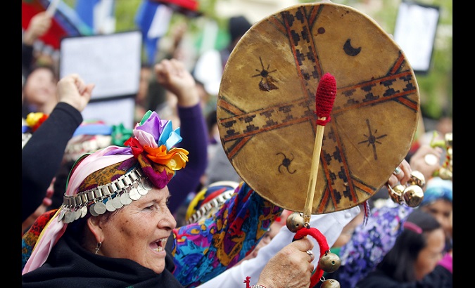 Mapuche people in Chile protest against criminalization.