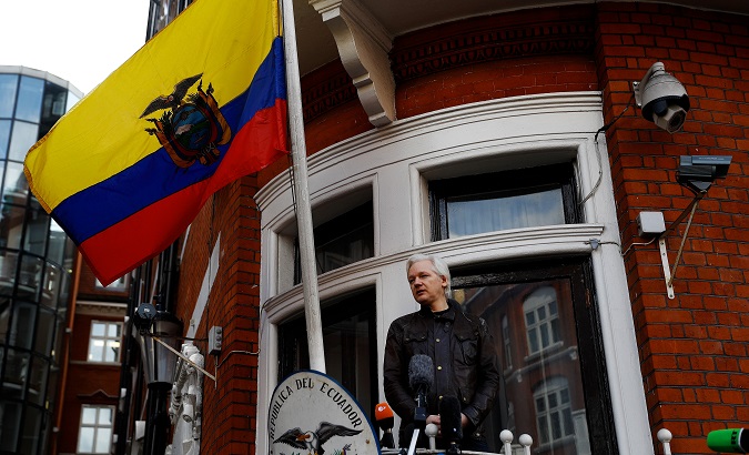 Julian Assange accepted political asylum from the Latin American country in 2012 to avoid extradition.