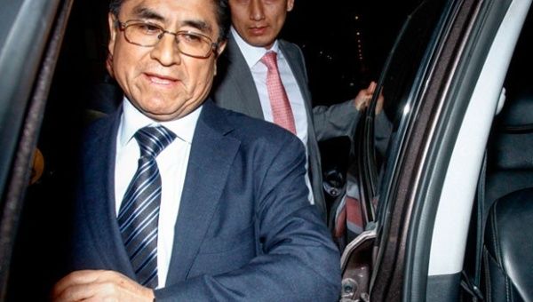 Hinostroza had been barred by court orders from leaving Peru while he was investigated for influence peddling and other crimes.