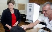 Dilma Rousseff votó en Belo Horizonte, capital del estado de Minas Gerais (sureste).