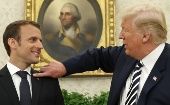 El globalista Emmanuel Macron fustiga al nacionalista Donald Trump