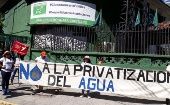 ¡Exigimos un ente rector del agua público!, exclaman los ciudadanos salvadoreños. 