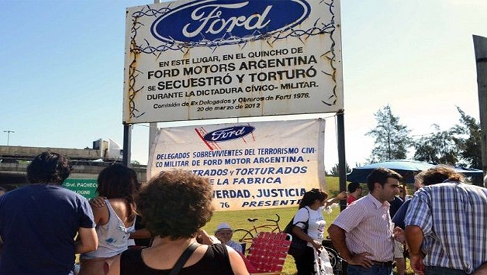 Durante la dictadura militar, exdirectivos de Ford otorgaron a los militares listas de los trabajadores de la empresa vinculados a la lucha sindical.