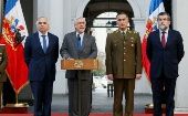 “He decidido designar como general director de Carabineros al general Mario Rozas Córdova”, señaló Piñera durante una alocución en el palacio de Gobierno, La Moneda.