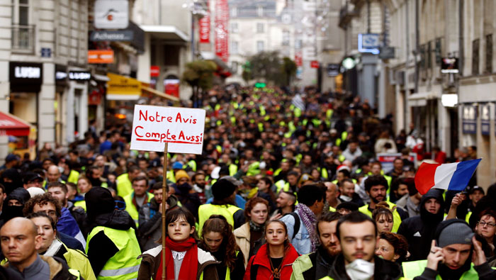 Las manifestaciones de los chalecos amarillos se han extendido a países como Portugal, Alemania, Bélgica, Países Bajos y Líbano, entre otros.