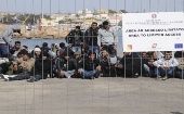 La marina italiana informó que los rescatados fueron trasladados al campo de refugiados en la isla de Lampedusa.