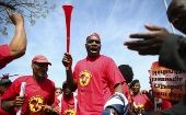  NUMSA participating in a march during a national strike South Africa, Sep 2013
