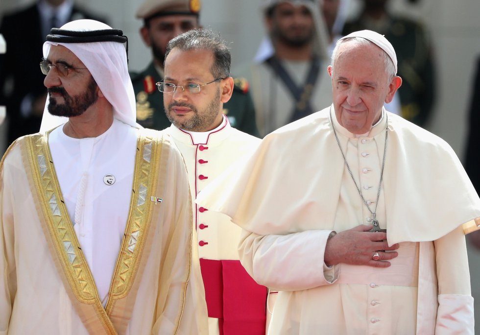 El papa aseguró que llegaba a los Emiratos 