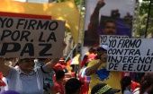 Organizaciones ciudadanas de Colombia dicen NO a la guerra de EE.UU. a Venezuela.
